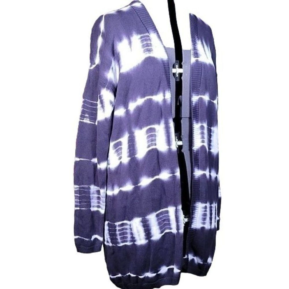 Calvin Klein Tie-Dye Open Front Cardigan Sweater Sz M